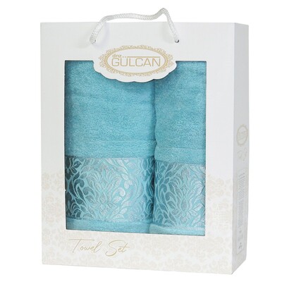 Набор Gulcan Cotton 2 50x90/70x140 (Frower Ornament-2ка-Turkuaz)