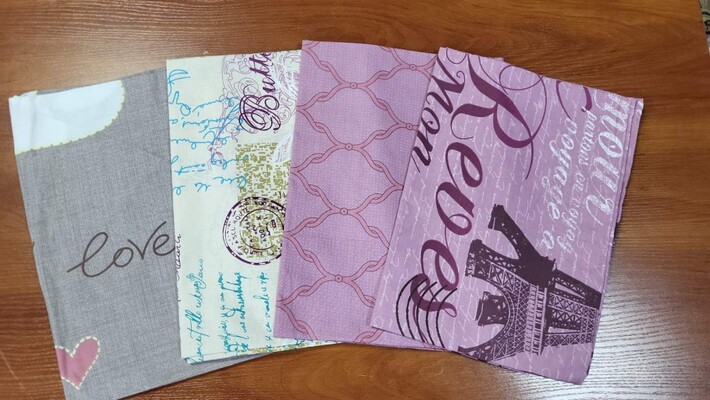 Набір наволочок 4 шт 50x70 см, мікс 401 4 дизайна, 100 бавовна