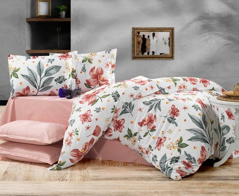 Комплект постельного белья Оазис корал., cotton