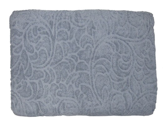 Простирадло махрове Parisa 400 полуторне 150 x 200 см., J-079 - N06 сіре, ТМ Parisa Home Узбекистан