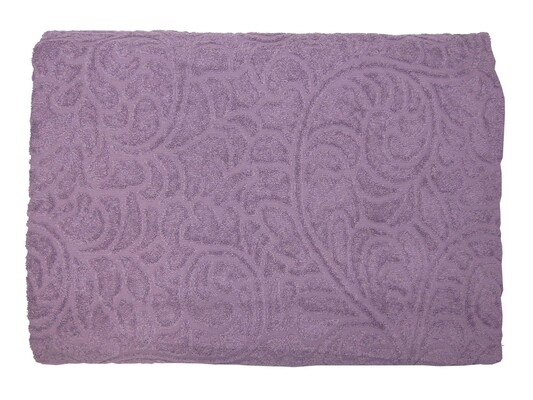 Простирадло махрове Parisa 400 полуторне 150 x 200 см., J-079 - N05 сливове, ТМ Parisa Home Узбекистан