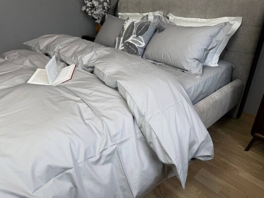 Комплект постельного белья Gray P147, Перкаль Премиум, ТМ Комфорт-текстиль