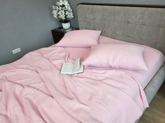 Комплект постельного белья Pink, муслин (100 хлопок), ТМ Комфорт-текстиль
