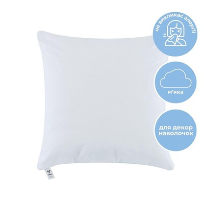 Подушка NORDIC CLASSIC 45 x 45 см IDEIA антиалергенне волокно біла