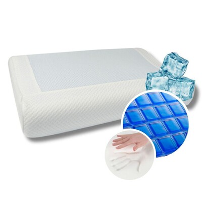 Подушка ортопедична CoolGel 60 x 40 x 119 см з охолоджуючим гелем та ефектом памяті, ТМ IDEIA