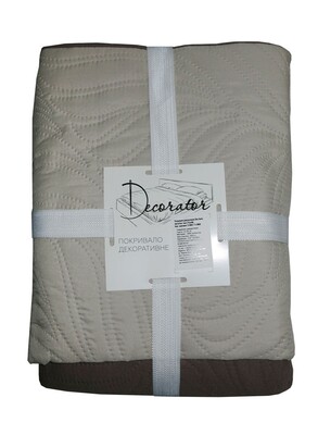 Покривало Decorator 140 x 215 паяне двостороннє (Листя беж/капучино 13-0607/17-0808)