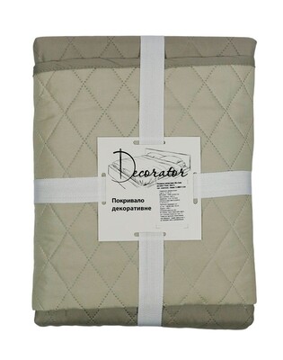 Покривало Decorator 180x215 см двостороннє Ромб бежево-коричневе