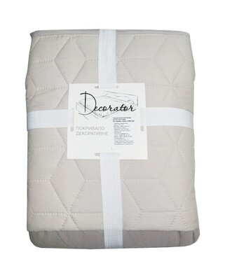 Покривало Decorator 210 x 215 двостороннє Куб сіро/коричнево-бежеве