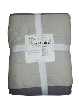 Покривало Decorator 240x215 паяне двостороннє (Куб бузково/бежеве 13-5304/17-3808)