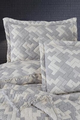 Покривало муслінове Blooming Bedspread 240 x 260  наволочки 2 шт 50 x 70 (Rodya Grey), ТМ First Choice
