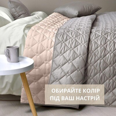 Покривало Стиль Cube TM IDEIA 210 x 240 см сірий/беж