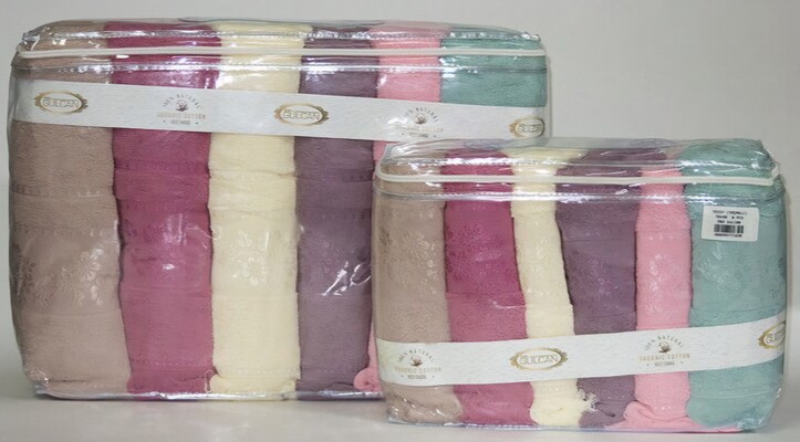 Полотенца махровые Gulcan Cotton Жаккард Lux 70x140 (Daisy Sacakli)