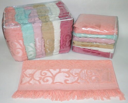 Полотенца махровые Gulcan Cotton Жаккард Lux 70x140 (Sarmasik Sacakli)