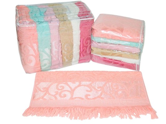 Рушники махрові Gulcan Cotton Жаккард Lux 70 x 140 (Sarmasik Sacakli)