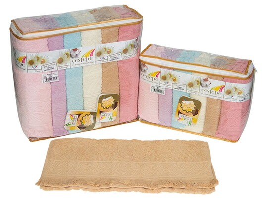 Рушники махрові жакардові Cestepe Cotton Delux 70 x 140 (Stella)