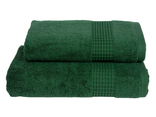 Рушник банний Parisa Terry Waffle 70x140 см, темно-зелений J-403