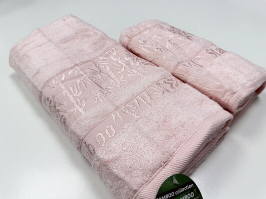 Рушники махрові RUBY BAMBOO, 100 бамбук 550 гм2, персиковий, ТМ Cestepe