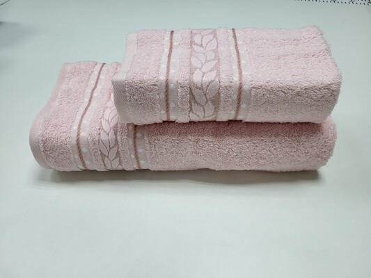 Рушник махровий сауна VIP COTTON FILIZ, св.рожевий