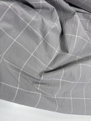 Комплект постільної білизни Gray plaid, Варена бавовна, ТМ Комфорт-текстиль