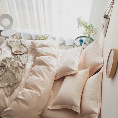 Комплект постельного белья Stripe LUX SWEET PEACH 1/1см