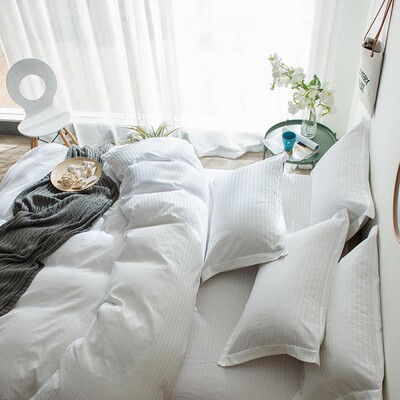 Комплект постельного белья Stripe LUX WHITE 1/1см
