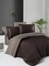Комплект постельного белья First Choice сатин ДЕЛЮКС DARK евро (Serenity Dark Brown - Mink)