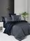 Комплект постельного белья First Choice сатин DARK ДЕЛЮКС евро (Serenity Dark Grey - Navy Blue)