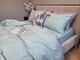 Комплект постельного белья Вареный хлопок, Cyan Washed Cotton W1291