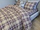 Комплект постільної білизни Наві Turkish flannel пастель у шотландську клітинку