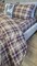 Комплект постільної білизни Наві Turkish flannel пастель у шотландську клітинку