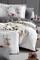 Комплект постельного белья La Romano 300TC Premium Floral Grey, сатин, евро