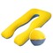 Наволочка на П-подушку для вагітних та відпочинку 140 x 75 x 20 см з блискавкою жовта/джинс