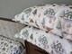 Комплект постільної білизни Новорічна Нічблакитний Turkish Flannel 5D білий з будиночками