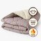 Одеяло зимнее теплое Woolly, 140 x 210 см, полуторное, натуральная овечья шерсть 400 грм2, бежевая, ТМ IDEIA