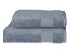 Полотенце махровое сауна 100 x 150 см. J-403 серо-голубое ТМ Parisa Home Узбекистан