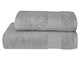 Полотенце махровое банное 70 x 140 см. Parisa Terry Waffle J-403 светло-серое ТМ Parisa Home Узбекистан