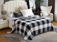 Плед в клетку, микрофибра, 200 x 210 см, евро, Велсофт СПЛ-185, ТМ Sofia