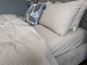 Постільна білизна Mini Bell Washed Cotton, кремова варена бавовна у тонку бежеву смужку