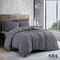 Комплект постільної білизни Charcoal Gray Pretty 684, Ранфорс, полуторний