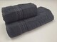 Полотенца махровые жаккардовые LUX COTTON AKASYA, 100 хлопок 520 гм2, черные, ТМ Gulcan