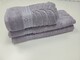 Полотенца махровые жаккардовые LUX COTTON AKASYA, 100 хлопок 520 гм2, лиловые, ТМ Gulcan
