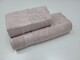 Полотенца махровые жаккардовые LUX COTTON AKASYA, 100 хлопок 520 гм2, пудра, ТМ Gulcan