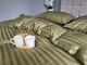 Комплект постельного белья Stripe PREMIUM, KHAKI 2/2см