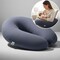 U-подібна подушка для вагітних SeiDesign 30 x 190 см, для сну та годування, бавовна, знімна наволочка, темно-сіра