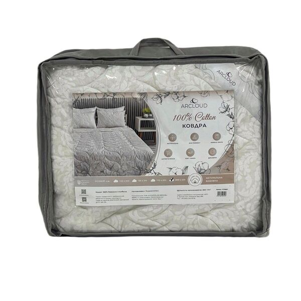 Демисезонное одеяло Cotton 170 x 205 см двуспальное, хлопок, ТМ ArCloud - изображение 4