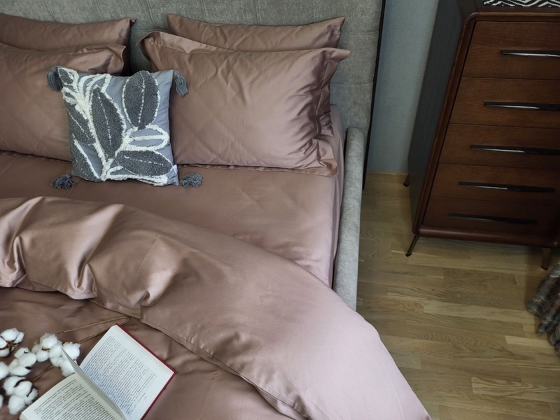 Комплект постельного белья Forest Rose Сатин однотонный, 100 Хлопок, 0347, ТМ Комфорт-текстиль - изображение 3