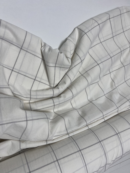 Комплект постільної білизни White plaid, Варена бавовна, ТМ Комфорт-текстиль - зображення 1
