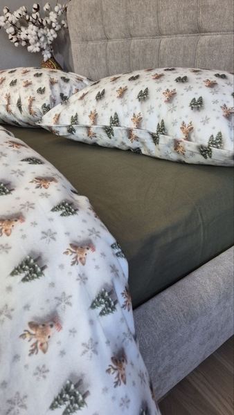Комплект постільної білизни Бембіхакі Turkish Flannel 5D з оленями - зображення 12