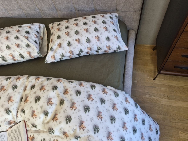 Комплект постільної білизни Бембіхакі Turkish Flannel 5D з оленями - зображення 1