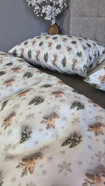 Комплект постільної білизни Бембіхакі Turkish Flannel 5D з оленями - зображення 9